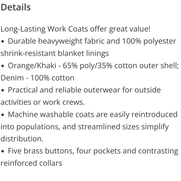 Bob Barker denim blanket lined chore coat - Picture 16 of 16